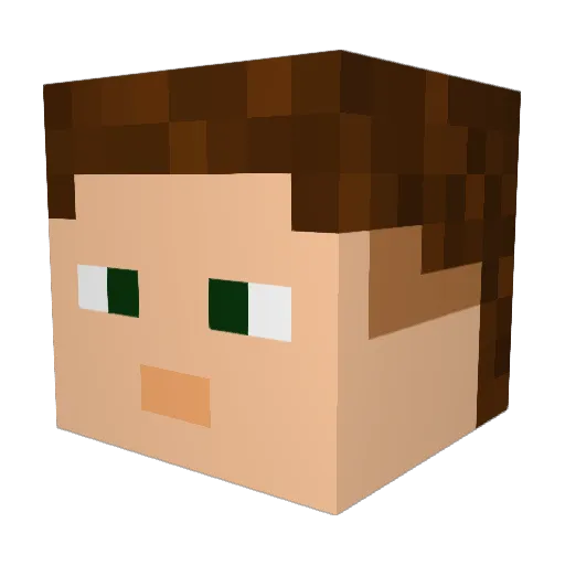 starmax_12 Minecraft avatar head, 3D render