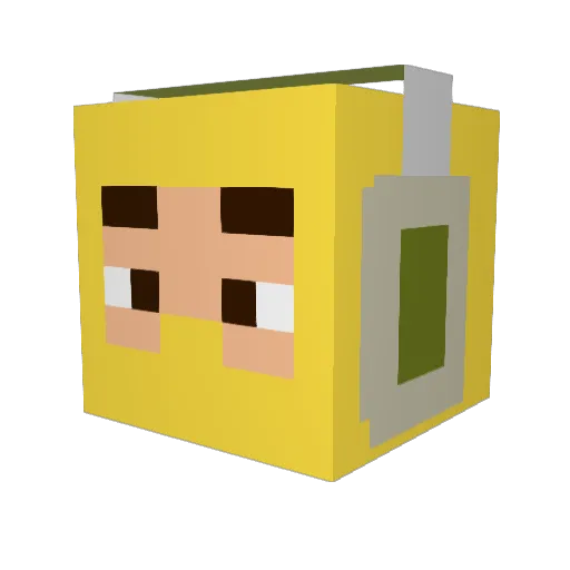 starmoai3 Minecraft avatar head, 3D render