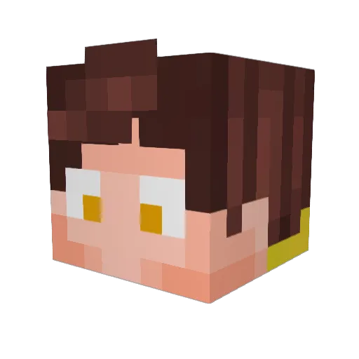 starnie Minecraft avatar head, 3D render