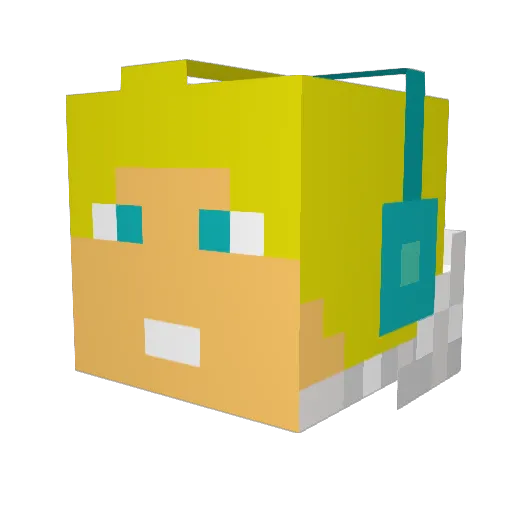 starocloud Minecraft avatar head, 3D render