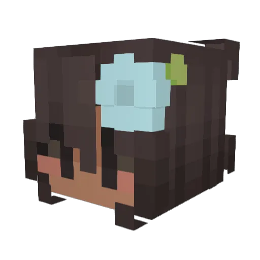 starrfishi Minecraft avatar head, 3D render
