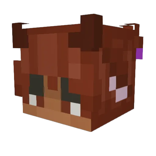 starrquacks Minecraft avatar head, 3D render