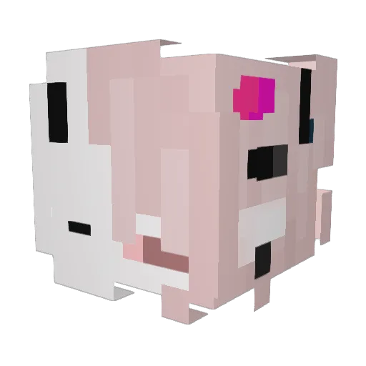 stars_feather Minecraft avatar head, 3D render