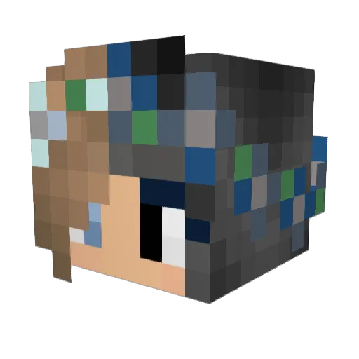 starship4 Minecraft avatar head, 3D render