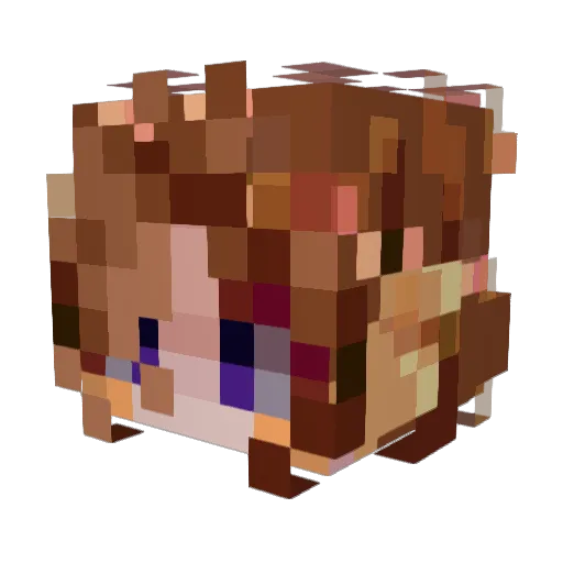 starsssse Minecraft avatar head, 3D render