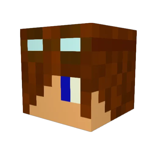 start01 Minecraft avatar head, 3D render