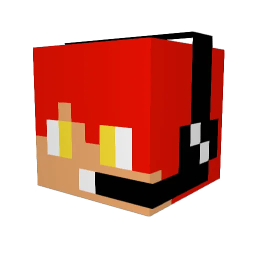 startar737 Minecraft avatar head, 3D render