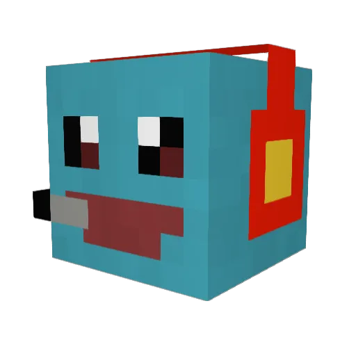 startledturtle Minecraft avatar head, 3D render