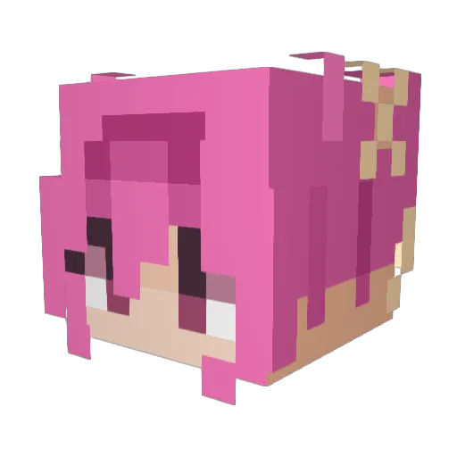 starukai Minecraft avatar head, 3D render