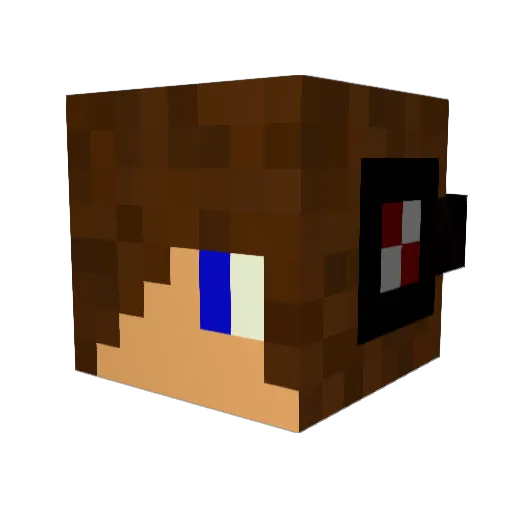 starvic Minecraft avatar head, 3D render
