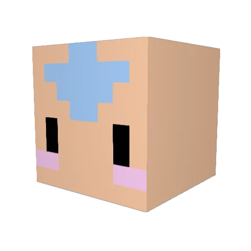 starwarstrek Minecraft avatar head, 3D render