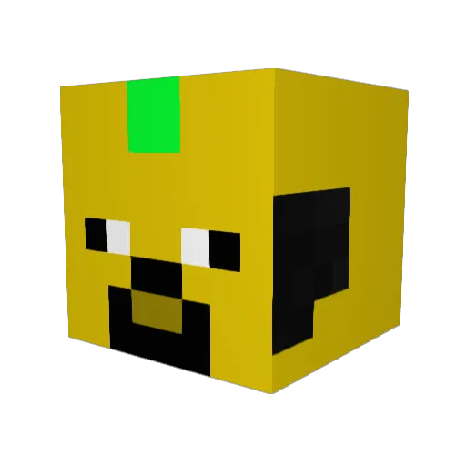 stashedcreeper Minecraft avatar head, 3D render