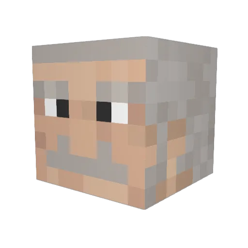 stauningen Minecraft avatar head, 3D render