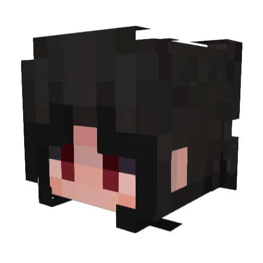 stawbrrii Minecraft avatar head, 3D render