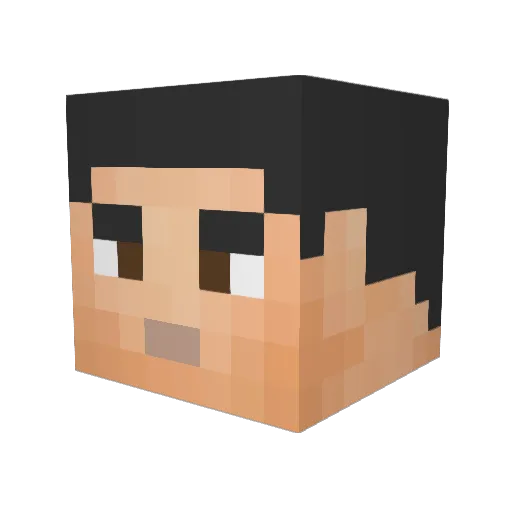 staxix Minecraft avatar head, 3D render