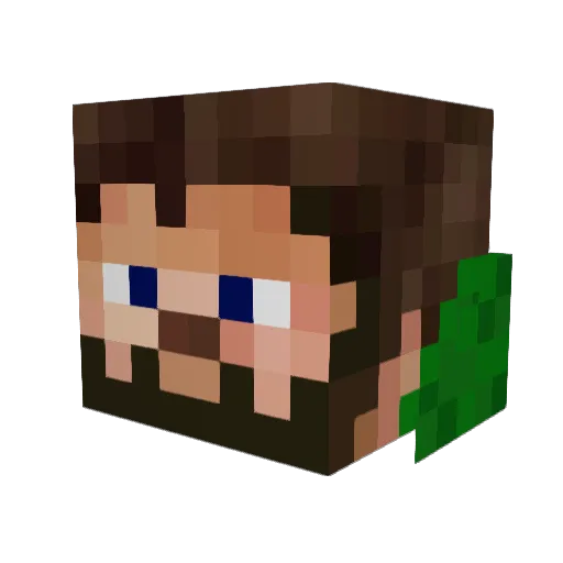 ste1nless Minecraft avatar head, 3D render