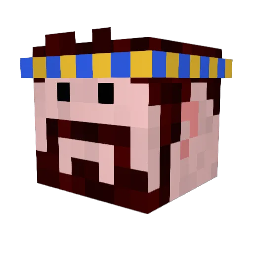 steakens Minecraft avatar head, 3D render