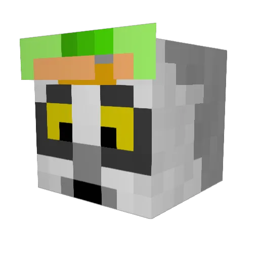 stealthbomber2 Minecraft avatar head, 3D render
