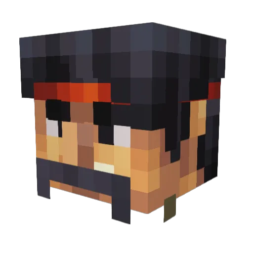 stealthy_toast Minecraft avatar head, 3D render