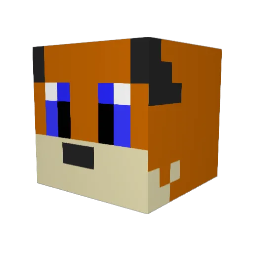 stealthytaco Minecraft avatar head, 3D render