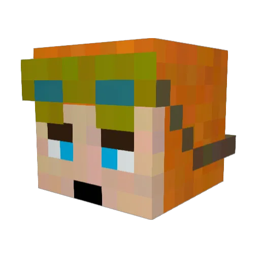 steamdingo Minecraft avatar head, 3D render