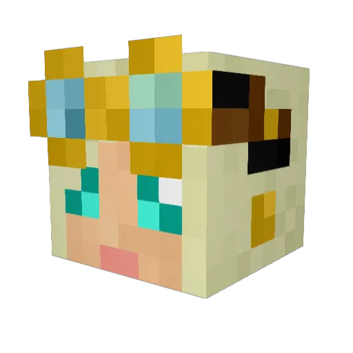 steampunkchic Minecraft avatar head, 3D render