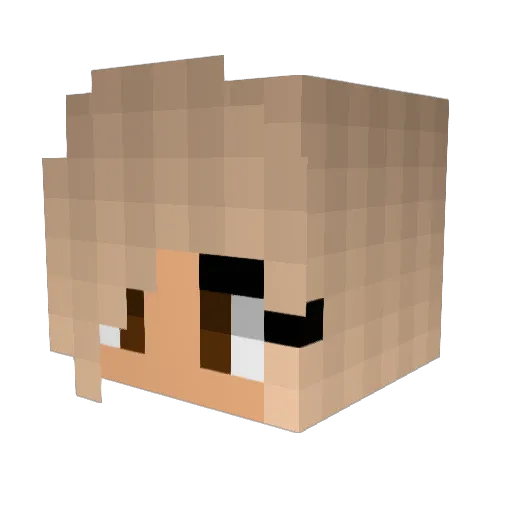 steefanieee Minecraft avatar head, 3D render