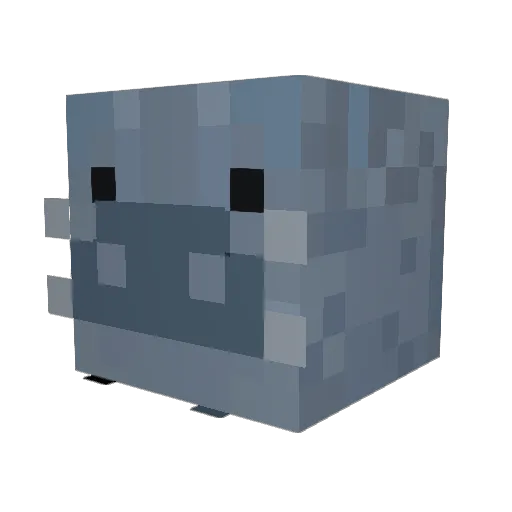 steel2R Minecraft avatar head, 3D render