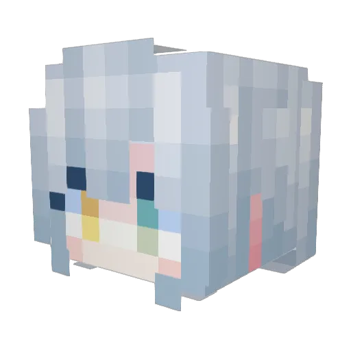 steel_fac Minecraft avatar head, 3D render