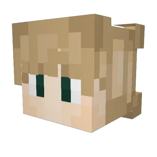 steeleating Minecraft avatar head, 3D render