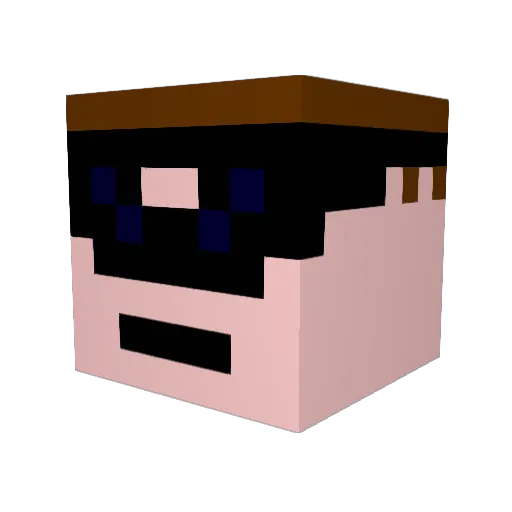 steeljack_ Minecraft avatar head, 3D render
