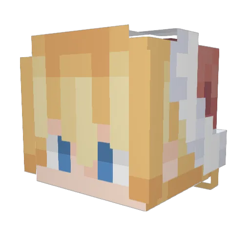 steepik_08 Minecraft avatar head, 3D render