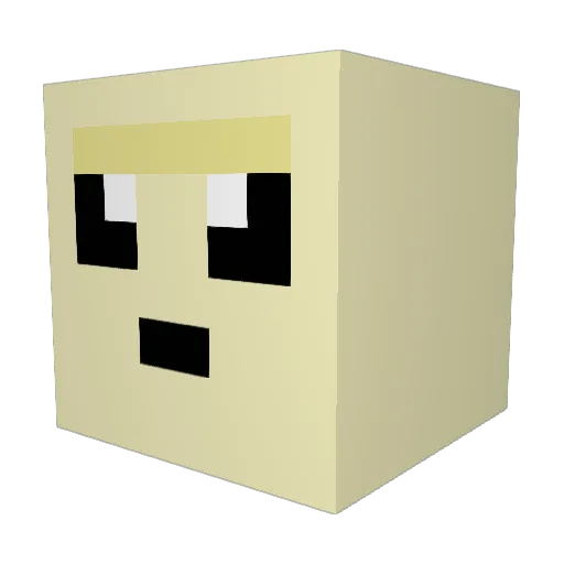stef0717 Minecraft avatar head, 3D render