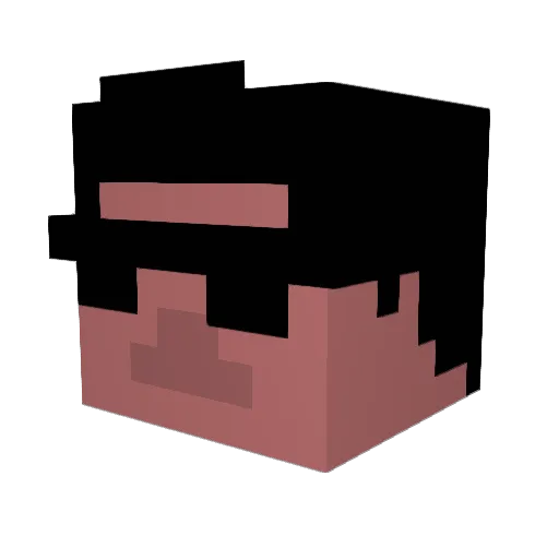 stefanhey Minecraft avatar head, 3D render