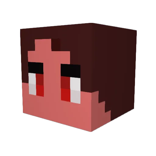 stefanredbird Minecraft avatar head, 3D render