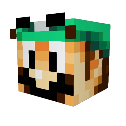 stefjx91 Minecraft avatar head, 3D render