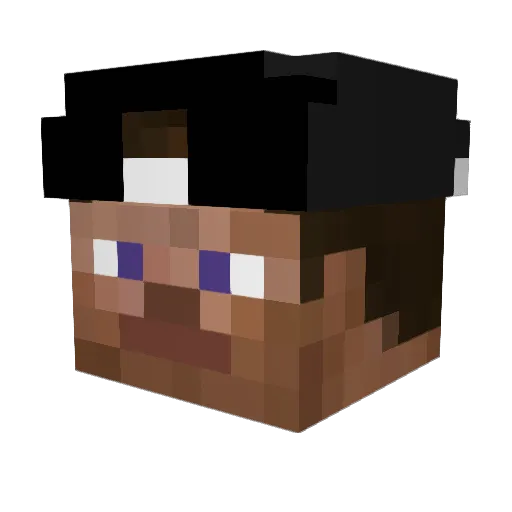 stegggi Minecraft avatar head, 3D render