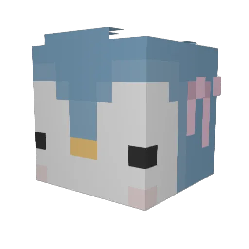 steggo Minecraft avatar head, 3D render