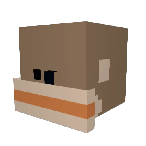 stegs_14 Minecraft avatar head, 3D render