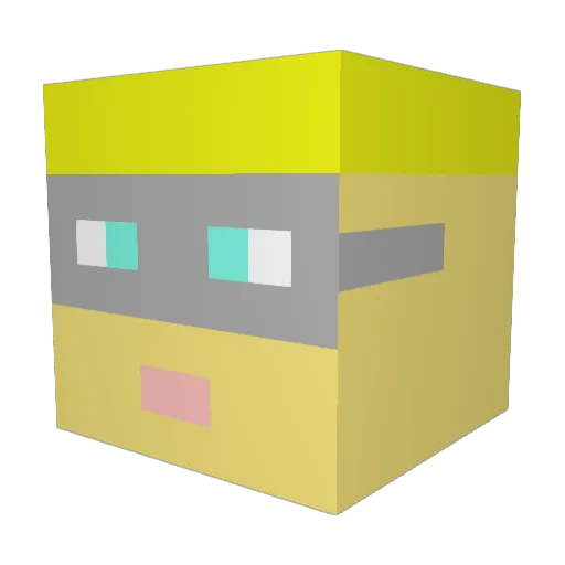 stekelo Minecraft avatar head, 3D render