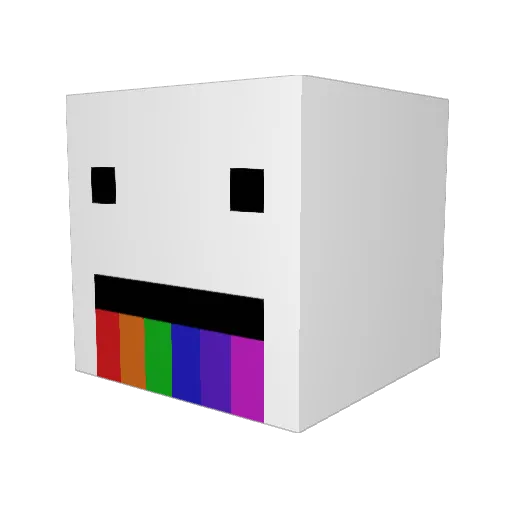 stekelvuurbal Minecraft avatar head, 3D render