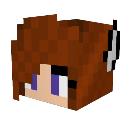 stelaaAOT Minecraft avatar head, 3D render
