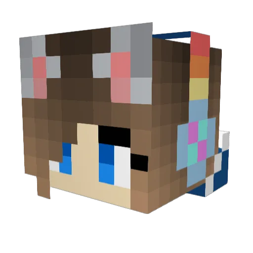 stelive Minecraft avatar head, 3D render