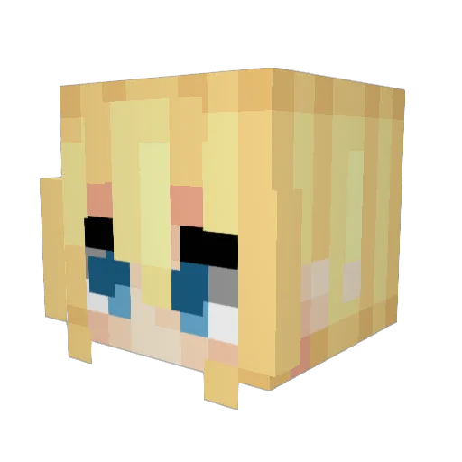 stellapagan Minecraft avatar head, 3D render