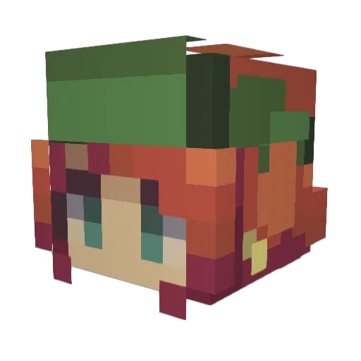 stellinadibi Minecraft avatar head, 3D render