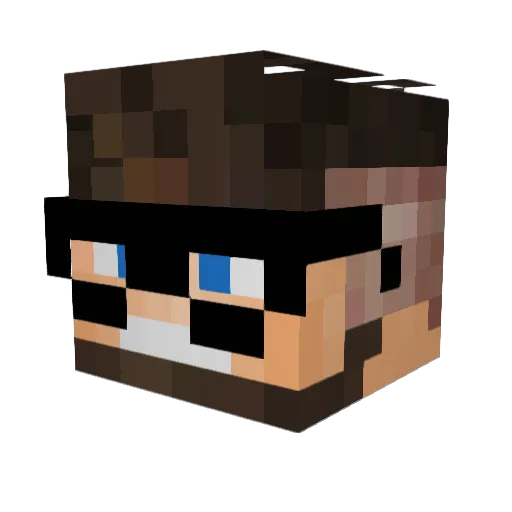 stelloff Minecraft avatar head, 3D render