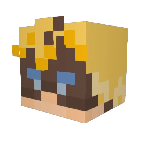 stellupine Minecraft avatar head, 3D render