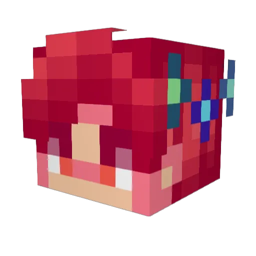 stelvovich Minecraft avatar head, 3D render
