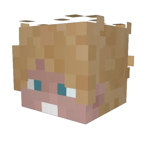stenbritt Minecraft avatar head, 3D render
