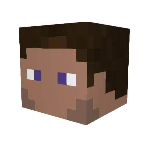 stepankr Minecraft avatar head, 3D render